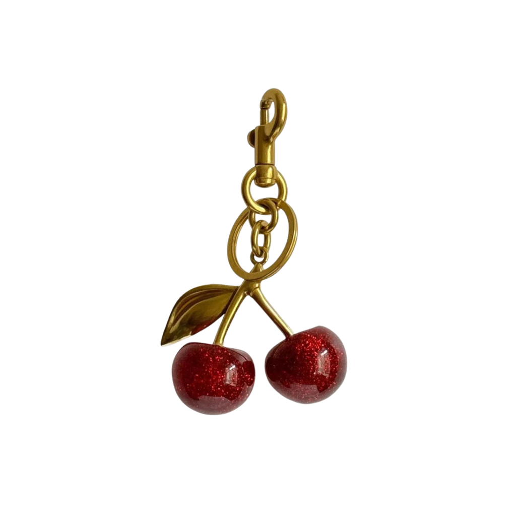 Golden Cherry Bag Charm
