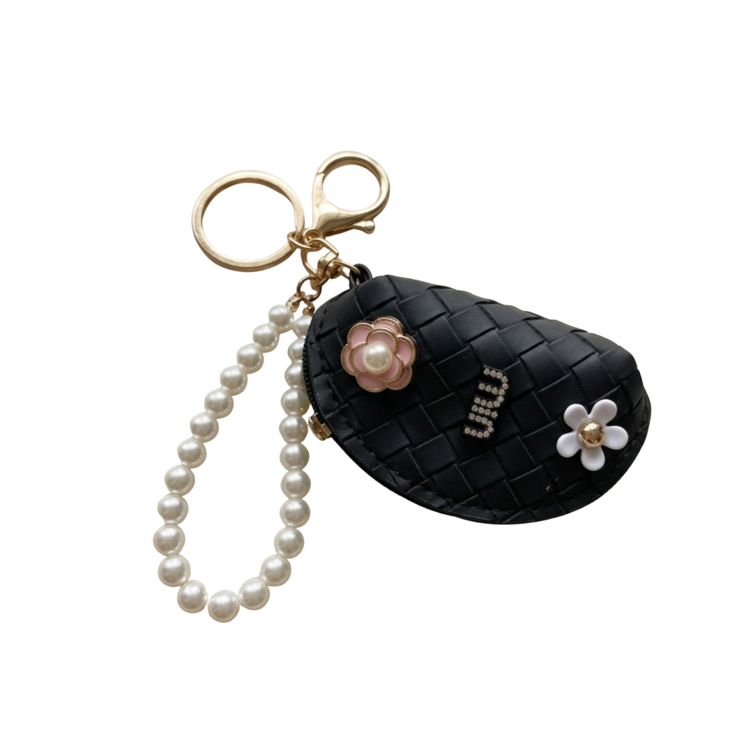 Pearl Wristlet Coin Pouch Bag Charm