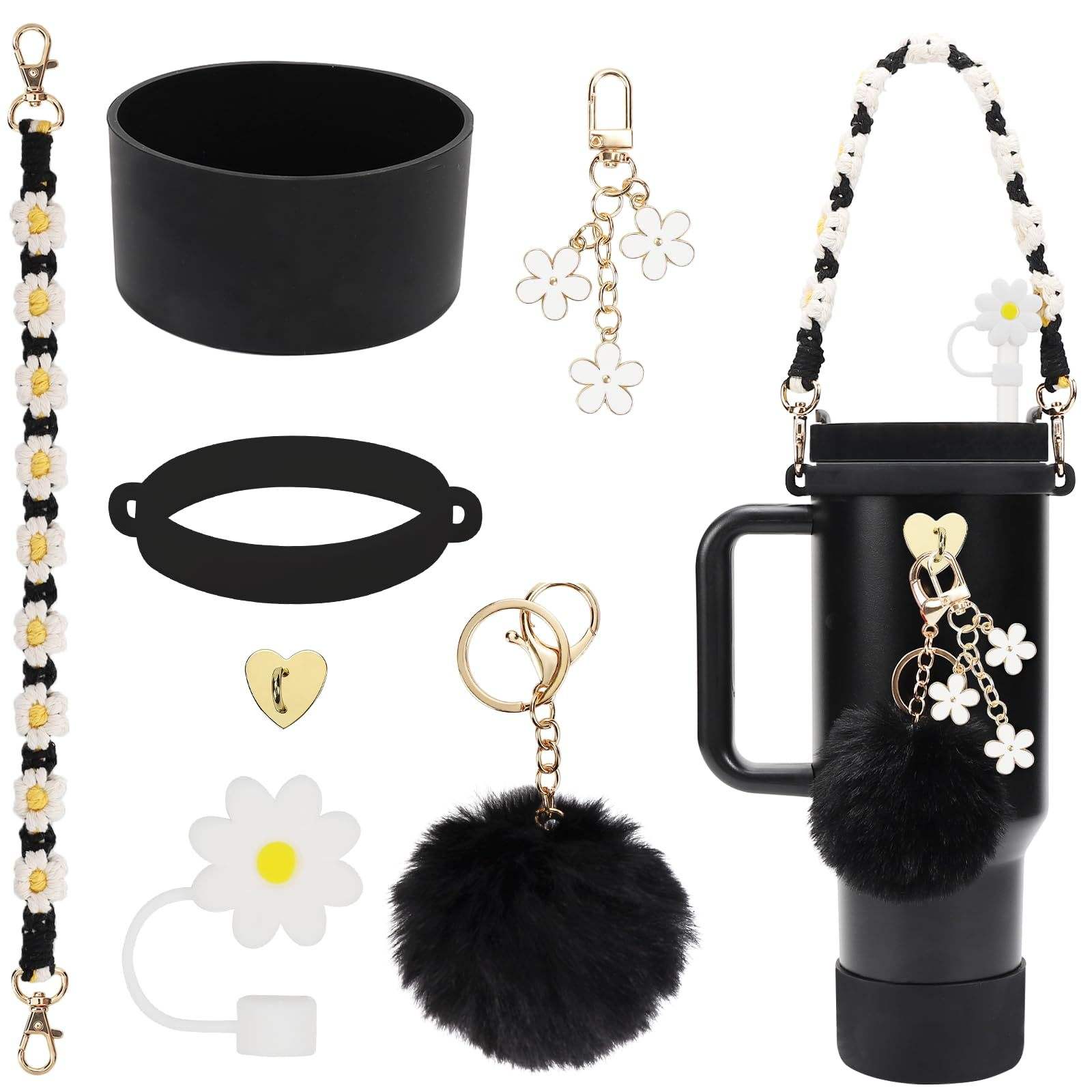 Cotton Candy Tumbler Bottle & Charms Set