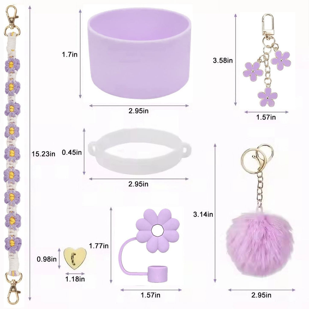 Cotton Candy Tumbler Bottle & Charms Set