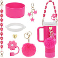 Cotton Candy Tumbler Bottle & Charms Set