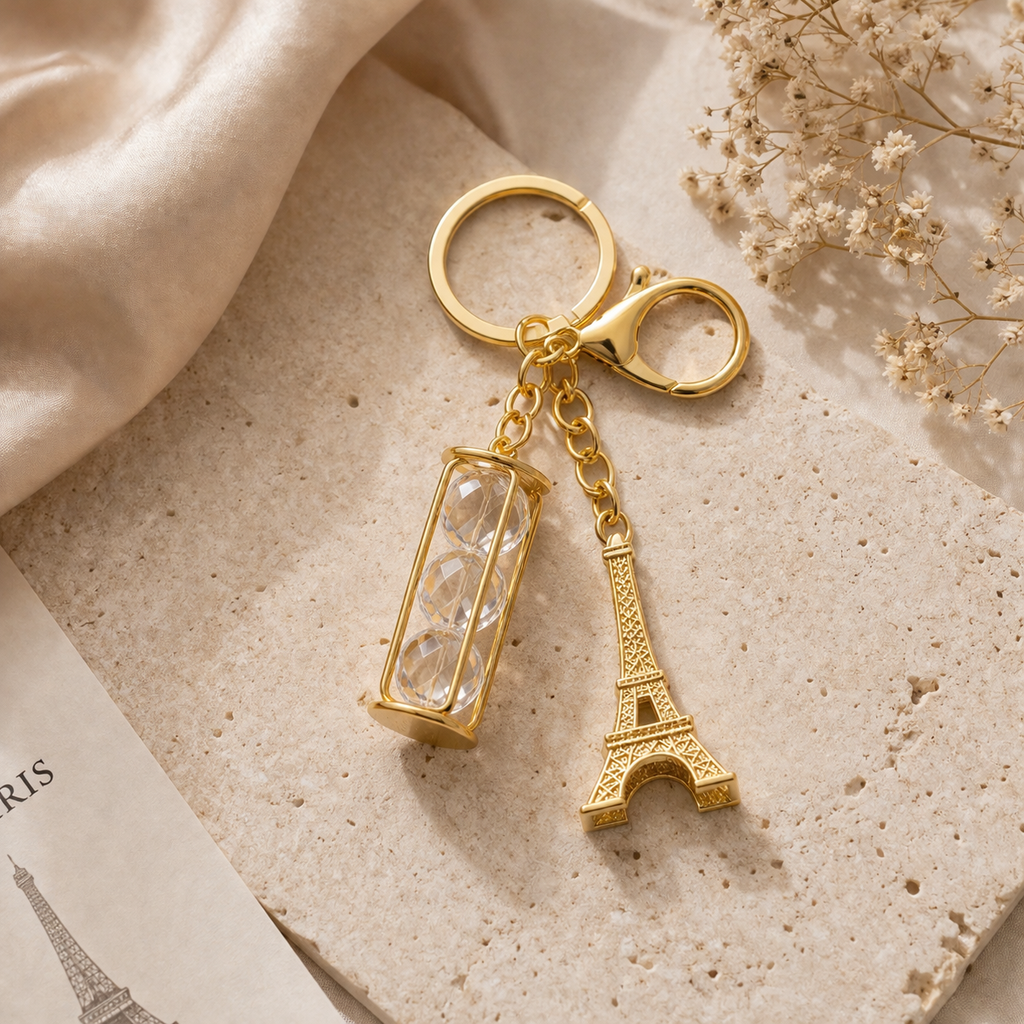 Paris Eiffel Tower Gold Bag Charm