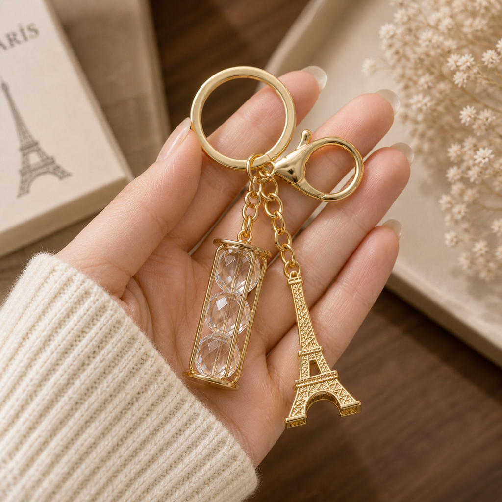 Paris Eiffel Tower Gold Bag Charm