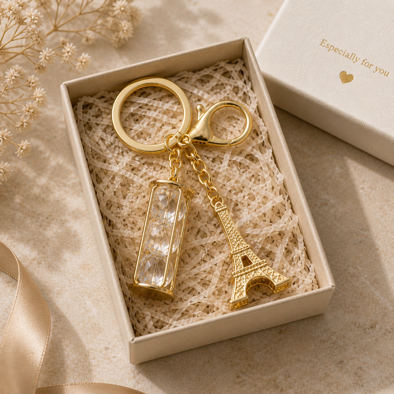 Paris Eiffel Tower Gold Bag Charm
